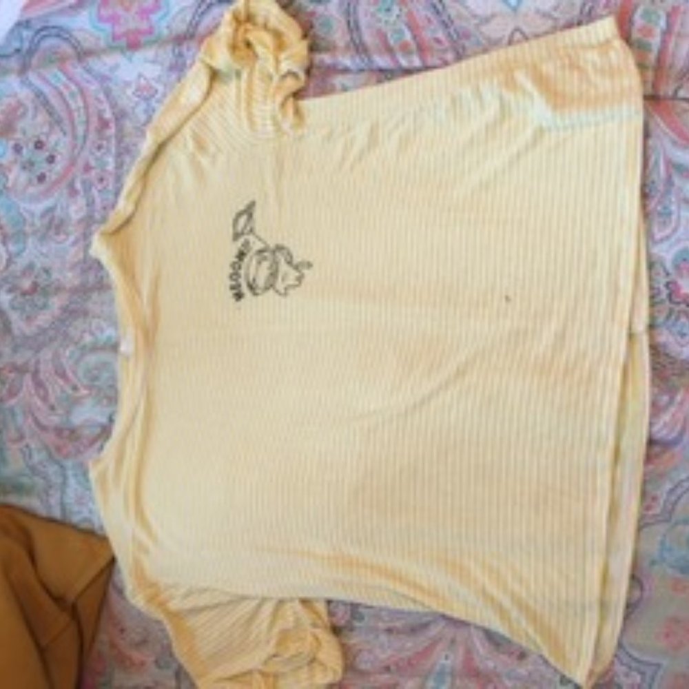 Yellow striped cat shirt
